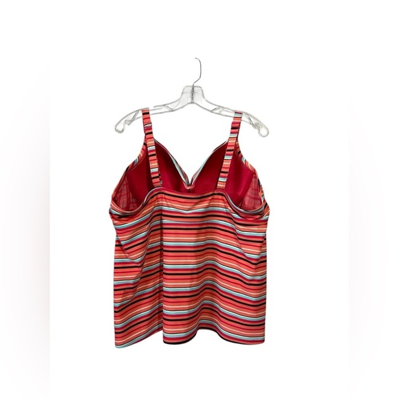 Penningtons, Plus Size Striped Sweetheart Tankini, 2X (44C), Multicolor βοΈ - Picture 8 of 10